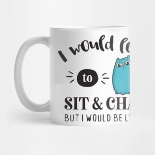 Love to Chat Lying Cute Cat Mug